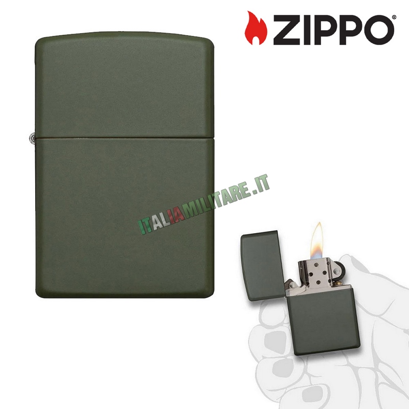 Accendino Zippo Originale Verde Opaco