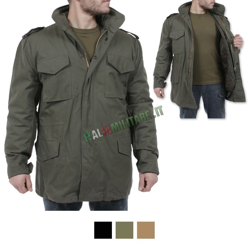 Parka Giacca M-65 Field Jacket Militare con Imbottitura