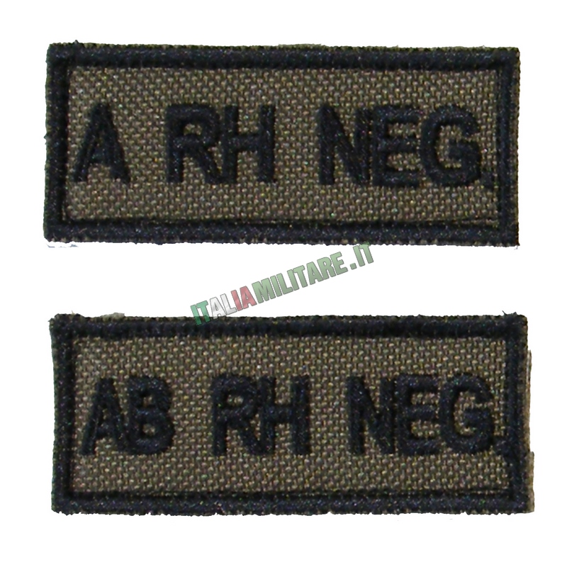 OFFERTA Patch Gruppo Sanguigno Militare / AB- e A-