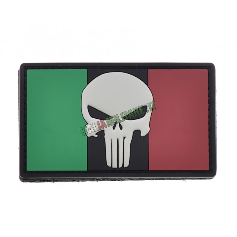 Patch PVC Punisher Bandiera Italia Rettangolare