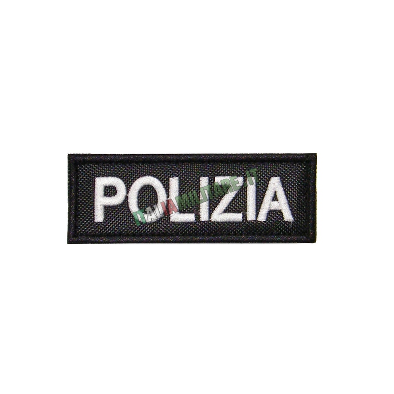 Patch Polizia Rettangolare Nera