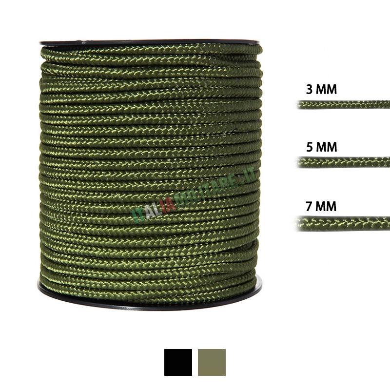 Rullo Militare di Corda 60 Metri da 3, 5 o 7 mm