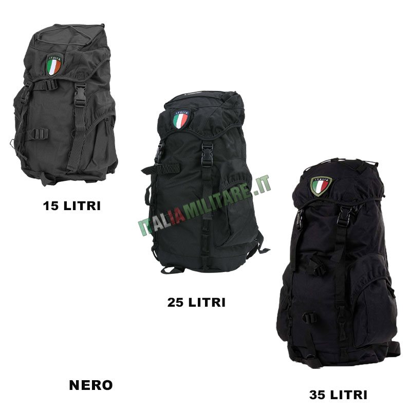 OFFERTA Zaino Recon Italia da 25 o 35 Litri Nero